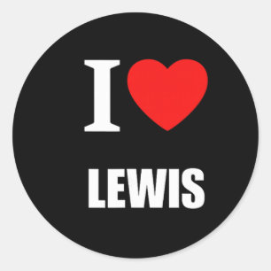 Schattig Ik Hou Van Hart Lewis Ouders Vrouw Husnd Ronde Sticker