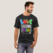 Schattig Ik hou van het onderwijzen van 3e klas ee T-shirt (Voorkant volledig)