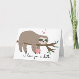 Schattig Ik hou van je een luie pun Valentijn Feestdagen Kaart