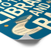 Schattig ik hou van jou bibliotheek achter grappig poster (Hoek)