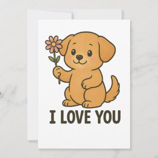 Schattig Ik Hou Van Jou Feestdagenkaart