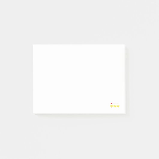 Schattig Ik Hou Van Kippen Ontwerp Grappige Kippen Post-it® Notes (Voorkant)