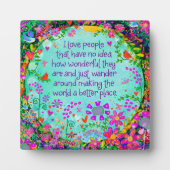 Schattig ik hou van mensen Inspirerend  plezier Fotoplaat (Voorkant)