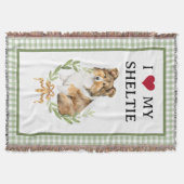 Schattig Ik hou van mijn Sheltie Deken (Voorkant)
