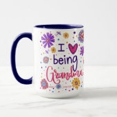 Schattig Ik hou van oma inspirativiteit Koffie Mok (Links)