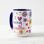 Schattig Ik hou van oma inspirativiteit Koffie Mok (Voorkant links)