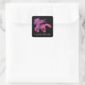 Schattig Ik Hou Van Paarden Vierkante Sticker (Tas)