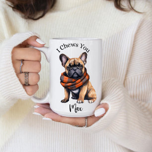 Schattig Ik Kauw Op Jou Franse Bulldog Coffee Mu Koffiemok