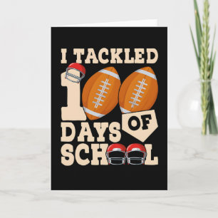 Schattig ik overwon 100 dagen schoolvoetbal kinder kaart