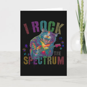 Schattig Ik Rock Het Spectrum Autisme Moeder Motiv Kaart