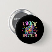 Schattig Ik Rock Het Spectrum Autisme Trots Mama M Ronde Button 5,7 Cm (Voorkant /achterkant)