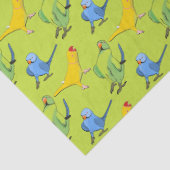 Schattig Indiase Ringneck Heldere Groene Papegaai Tissuepapier (Detail)