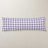 Schattig Indigo Gingham Patroon Lichaamskussen (Achterkant)