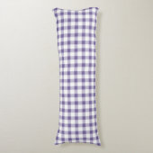 Schattig Indigo Gingham Patroon Lichaamskussen (Voorkant Verticaal)