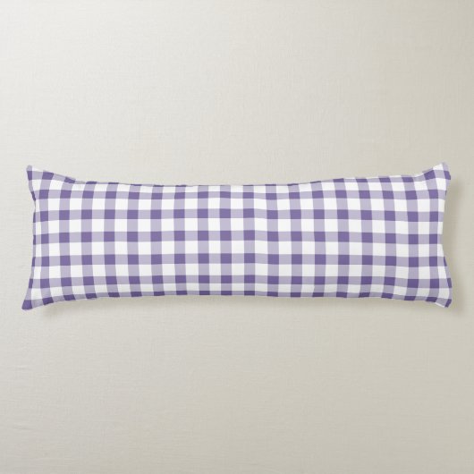 Schattig Indigo Gingham Patroon Lichaamskussen (Voorkant)