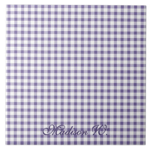 Schattig Indigo Gingham Patroon Tegeltje