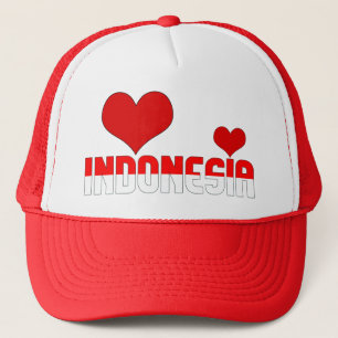 Schattig Indonesisch vlaggen - hartspatriottisch Trucker Pet
