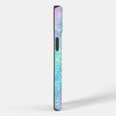 Schattig Iridiserend Lavendel Nep Glitter Monogram Case-Mate iPhone Case (Achterkant / Rechts)