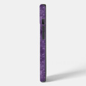 Schattig Iridiserend Lavendel Nep Glitter Monogram Case-Mate iPhone Case (Achterkant / Links)