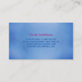 Schattig iriserend holografisch glitter monogram visitekaartje (Achterkant)