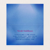 Schattig iriserend holografisch glitter monogram visitekaartje (Binnenkant ongevouwen)