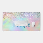 Schattig iriserende eenhoorn faux glitter visiteka bureaumat (Keyboard & Muis)