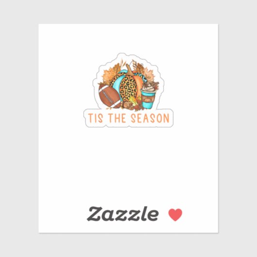 Schattig Is Het Seizoen Pumpkin Spice Latte Herfst Sticker (Vel)