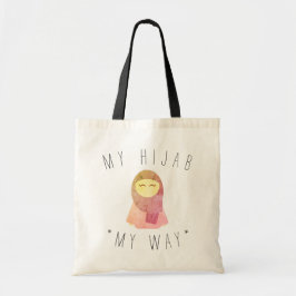 schattig islamitisch meisje met hijab - canvas tas