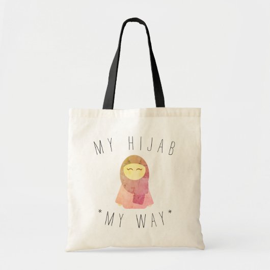 schattig islamitisch meisje met hijab - canvas tas (Voorkant)