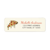 Schattig Italiaans Pizzeria Pizza Retouradres      Etiket (Voorkant)