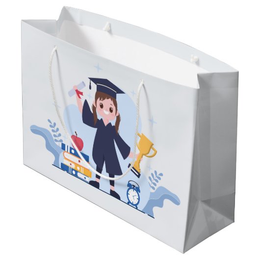 schattig jaar Afstuderen school Groot Cadeauzakje (Achterkant Gekanteld)