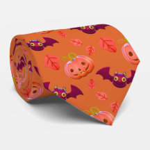 Schattig Jack-o'-Lantern & Vleermuis Patroon Oranj