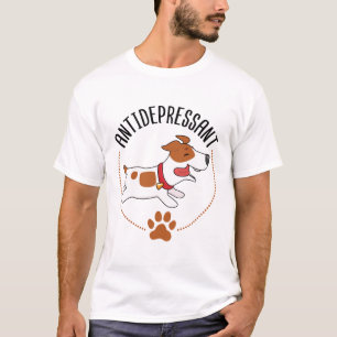 Schattig Jack Russell Hond Antidepressivum T-shirt