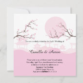 Schattig Japans Trouwkoppelontwerp Feestdagenkaart (Achterkant)