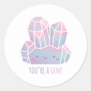 Schattig Je Bent Een Juweel Compliment Ronde Sticker
