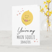 Schattig Je Bent Mijn Hoofdprijs Funny Valentijnsd Kaart (Gele Bloem)