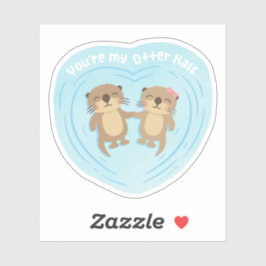 Schattig Je Bent mijn Otter Andere Helft Woordspel Sticker