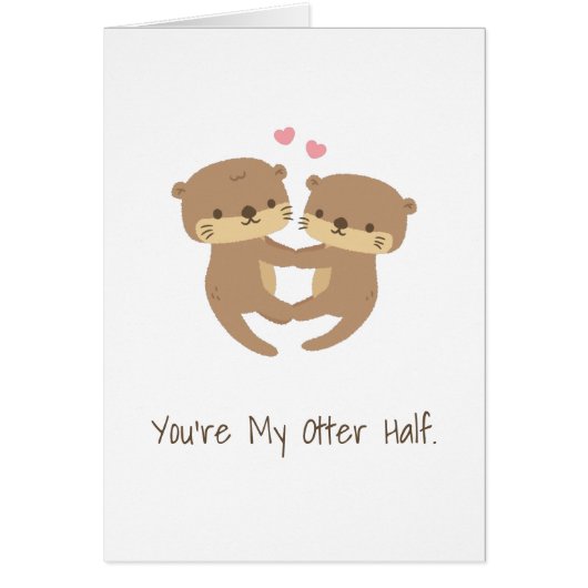 Schattig, je bent mijn Otter helft, zoete Valentij (Voorkant)