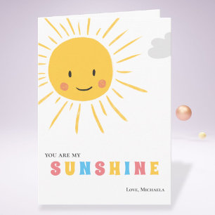 Schattig Je bent mijn Zon Illustratie Kaart