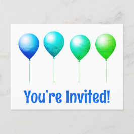 Schattig je bent uitgenodigd verjaardagskaart briefkaart