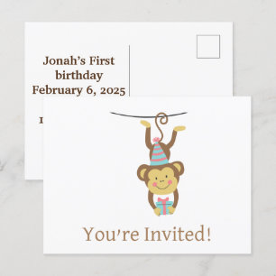 Schattig je bent uitgenodigd verjaardagskaarten briefkaart