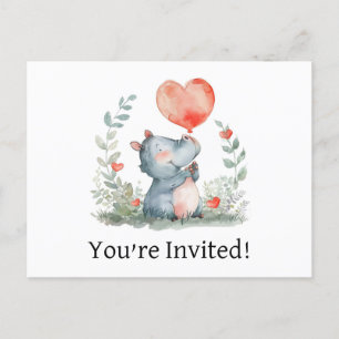 Schattig je bent uitgenodigd verjaardagskaarten briefkaart