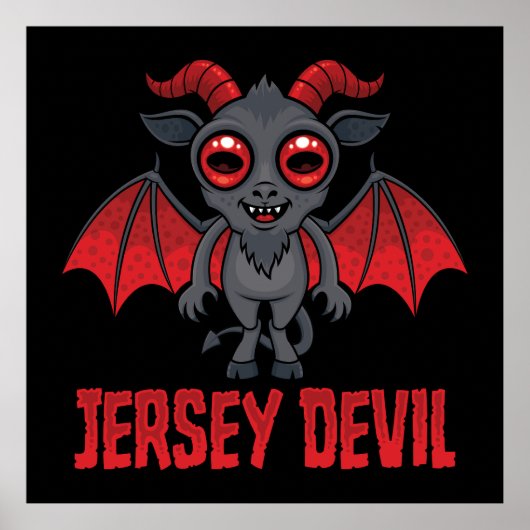Schattig Jerseyduivel van de Pine Barrens Poster (Voorkant)