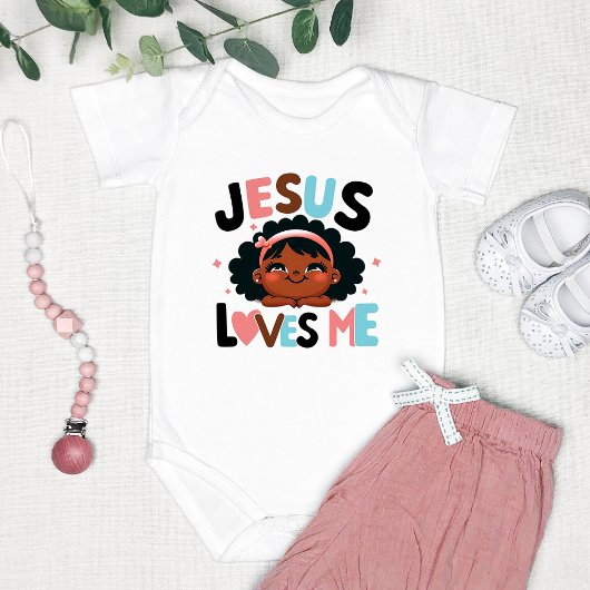 Schattig "Jesus Loves Me" ontwerp Romper