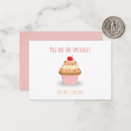 Schattig, jij bent de spikkels op mijn cupcake notitiekaartje