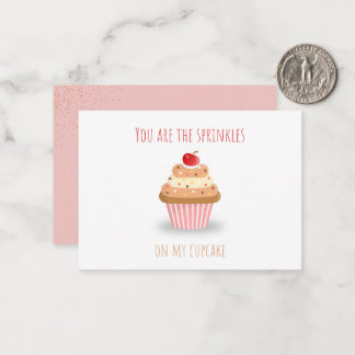Schattig, jij bent de spikkels op mijn cupcake notitiekaartje