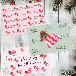 Schattig Jij Bent Mijn Favoriete Mens Roze Kerstmi Inpakpapier Vel