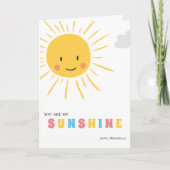 Schattig Jij bent mijn Zon Zon Illustratie Kaart (Voorkant)