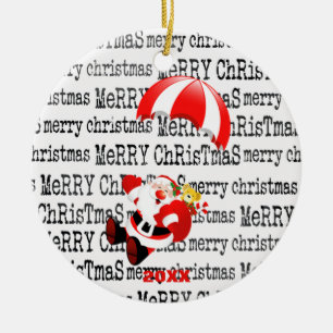 Schattig Jolly Santa Claus Parachuting Ornament