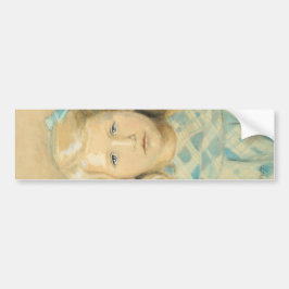 Schattig jong blond meisje bumpersticker